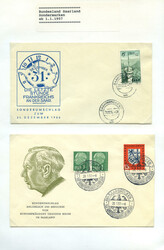 OPD Saarbrücken 1957-1959 komplett auf sauberen Ersttagsbriefen (Nr ...